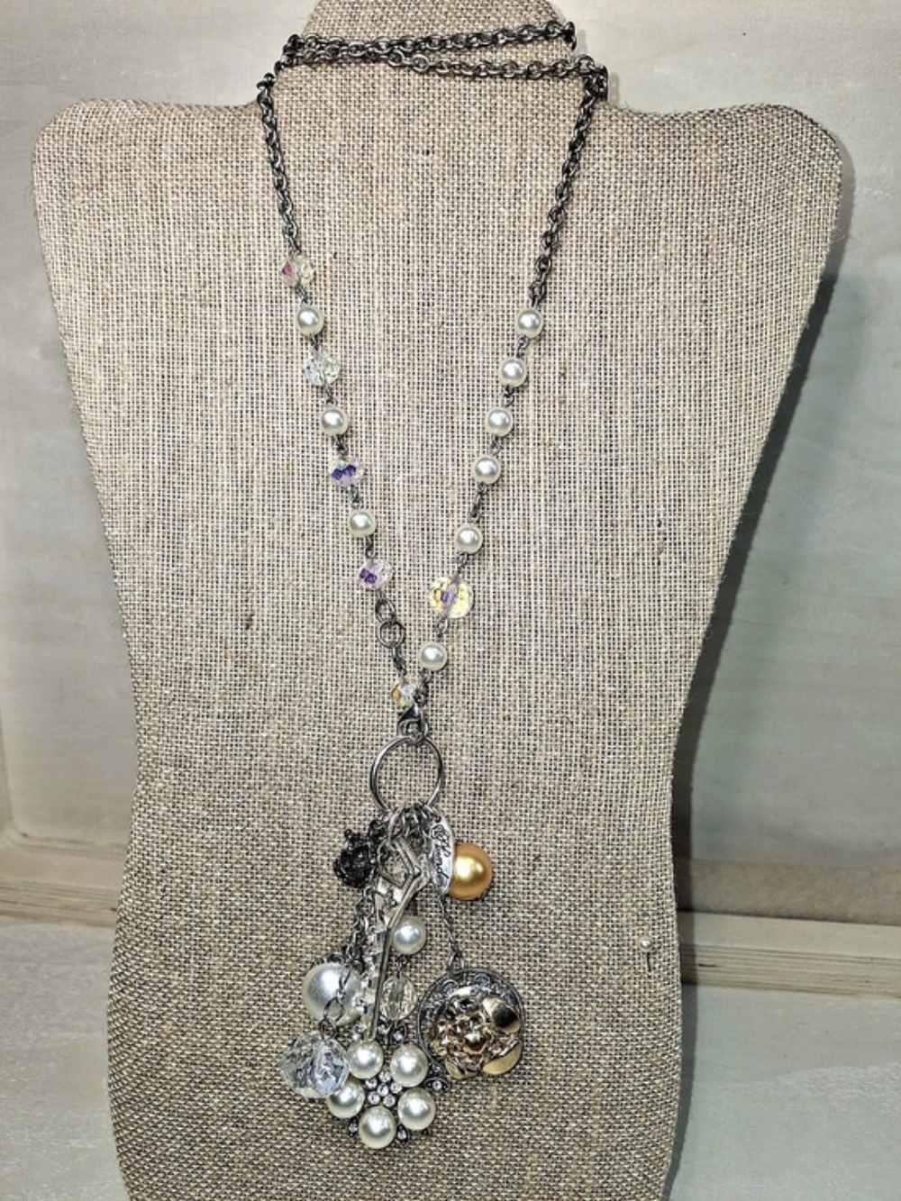 Plunder Charm Pendant Necklace in Silver & Gold